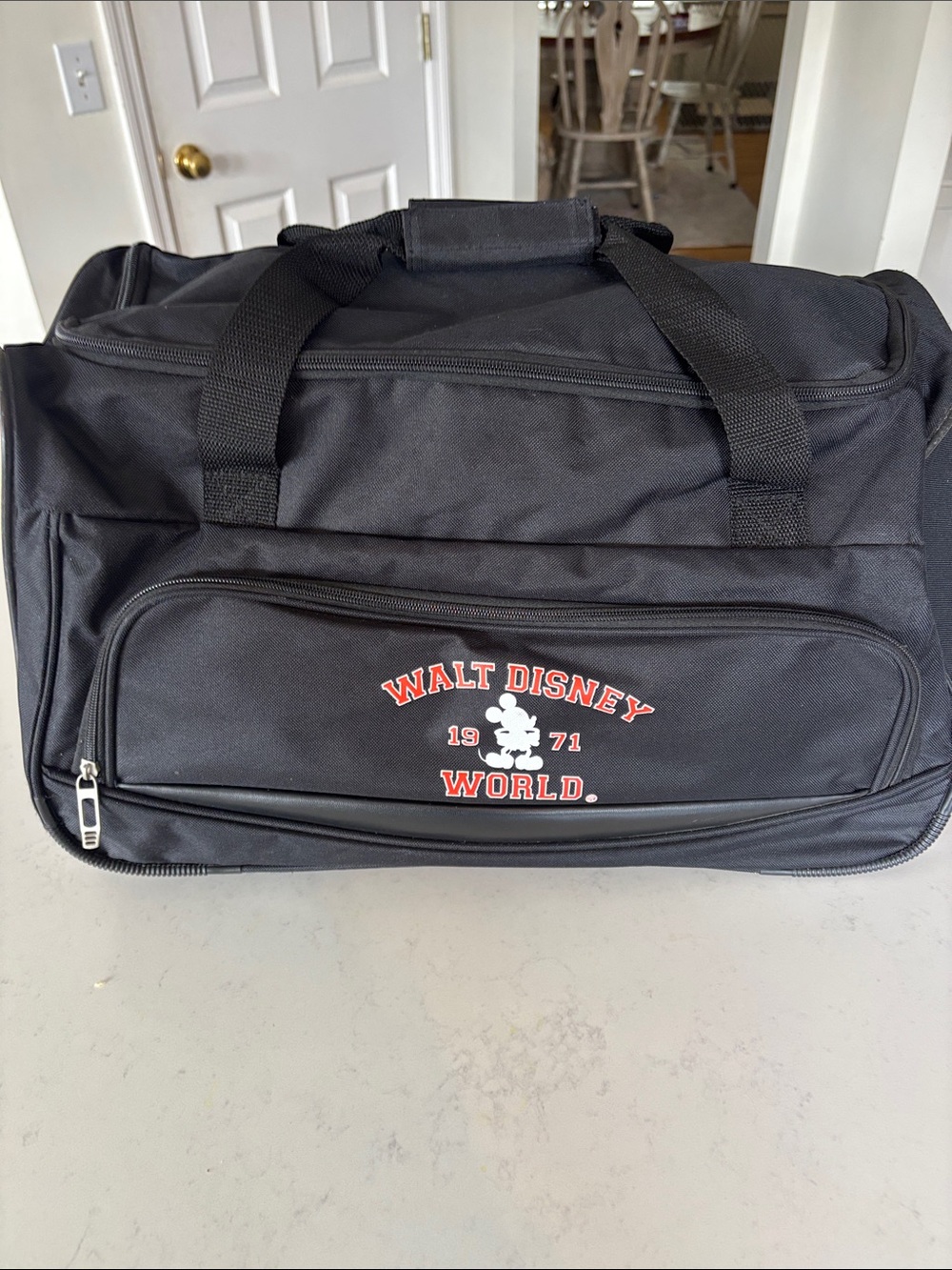 Disney Black Walt Disney World Duffel Bag with Logo 1971